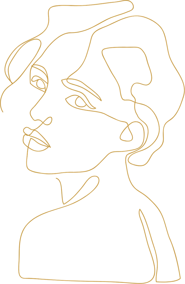 Single-line sketch of a woman — Menopause